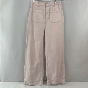 Rolla's Sailor Retro 80's Pink High-Rise Wide-Flare Aussie‎ Jeans Size 25